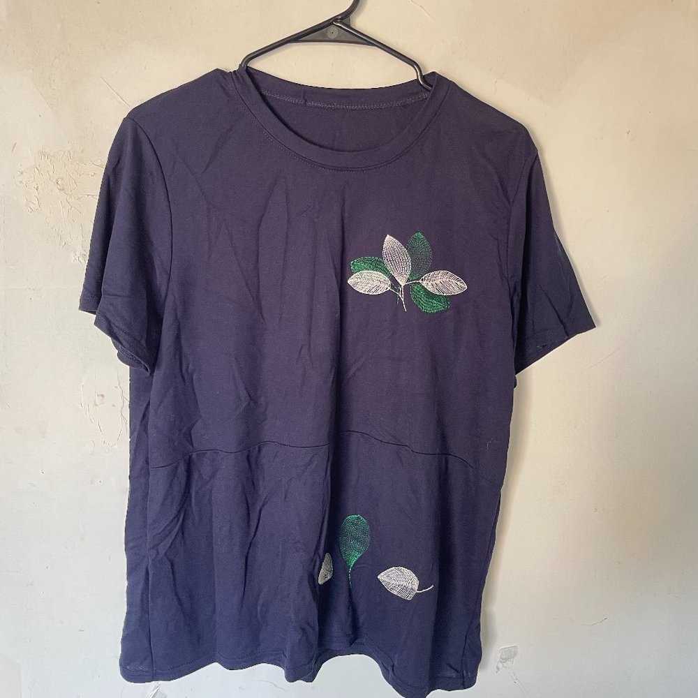 Women's Navy Blue Short Sleeve - Size Large